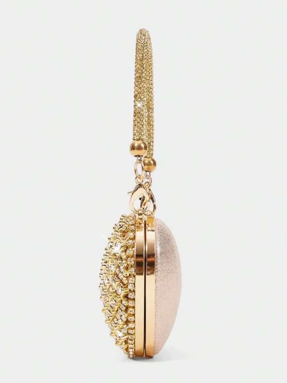 Gold Heart Crystal Evening Bag